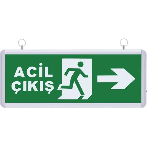 Çıkış Exit Ledli Armatür Sağ Ok