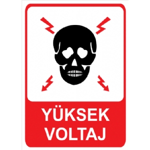Yüksek Voltaj Isg Uyarı Levhası