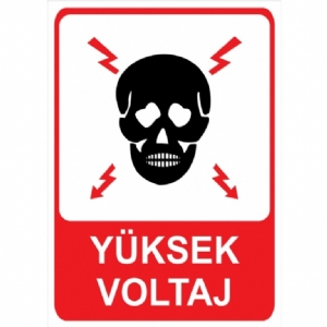 Yüksek Voltaj Isg Uyarı Levhası