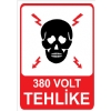 380 Volt Tehlike  Isg Uyarı Levhası